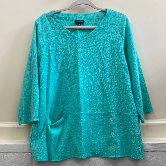 Toofan women’s size medium green tunic top - Picture 1 of 5